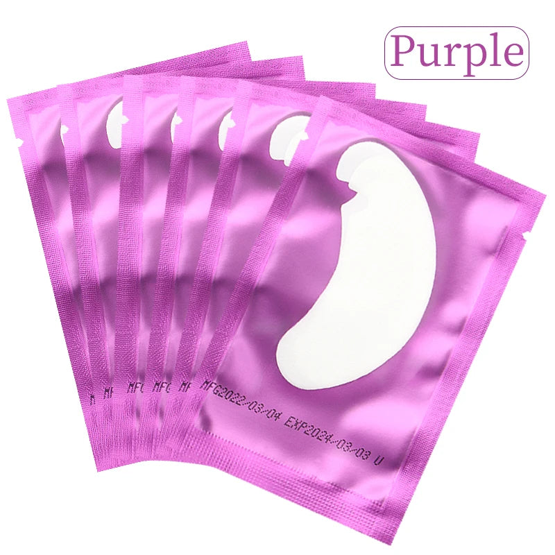 50pairs Eyelash Extension Under Eye Gel Pads Lash Lint Free Hydrogel Eye Patches Eyelash Extension Supplies Girls Makeup Tools
