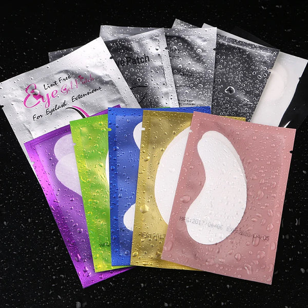 50pairs Eyelash Extension Under Eye Gel Pads Lash Lint Free Hydrogel Eye Patches Eyelash Extension Supplies Girls Makeup Tools